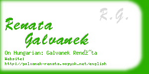 renata galvanek business card